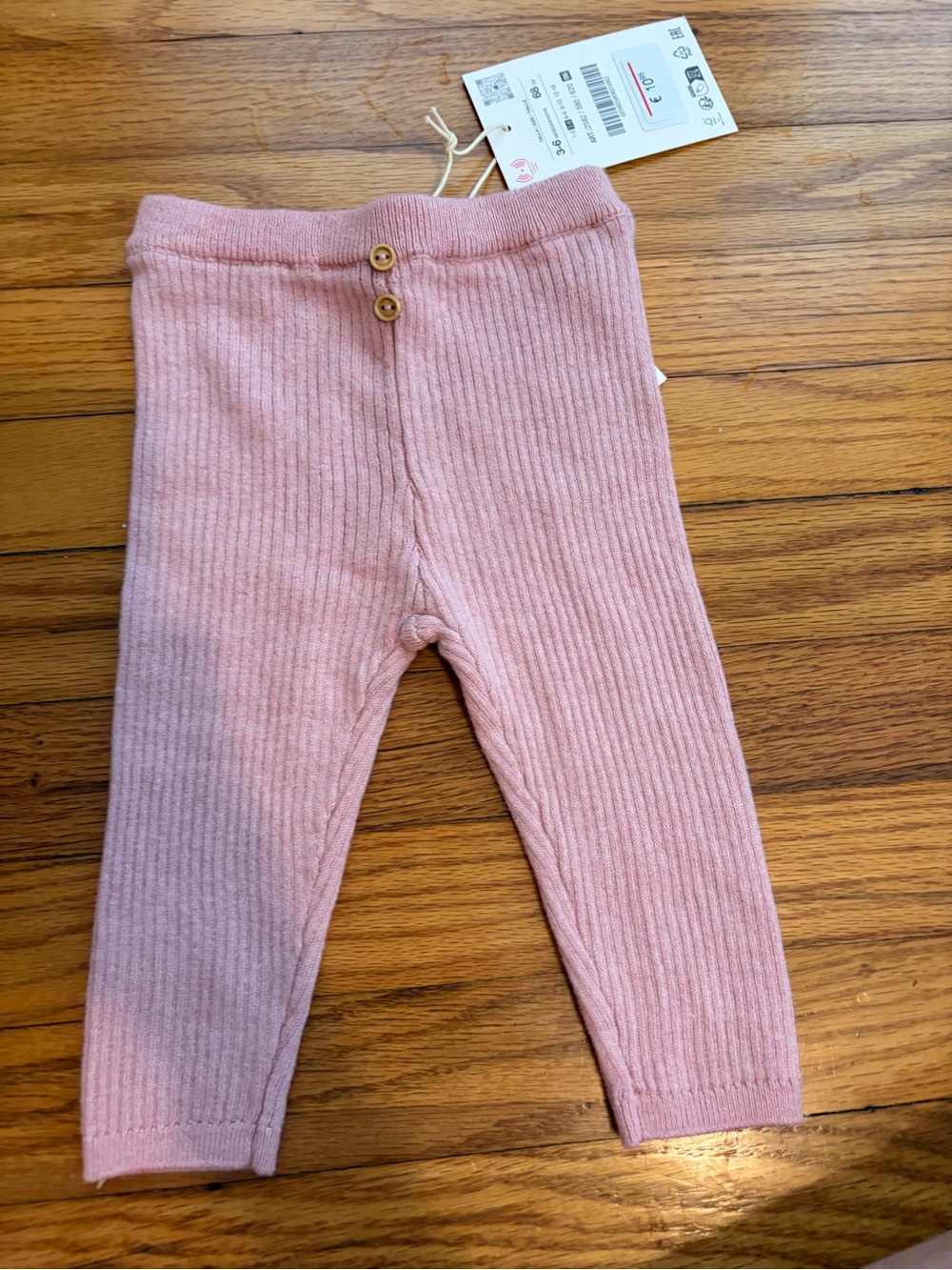 Zara Ribbed Knit Leggings - Pink